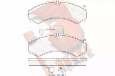 R BRAKE rb1848 -  Комплект тормозных колодок, дисковый тормоз